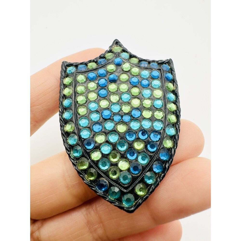 SIGNED CAPRI 50s 1950’s 1960’s 60s Vintage Rhinestone Pin Brooch